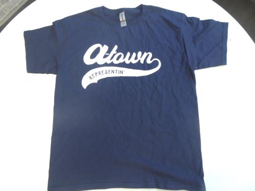 A-Town REPRESENTIN'  "OG Navy Blue " YOUTH GILDAN  PERFORMANCE T-SHIRT   ( Youth Size : Large)