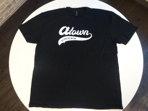 A-Town REPRESENTIN'  GILDAN SOFTSTYLE  Black Men's ( Extra-Large  T-Shirt )