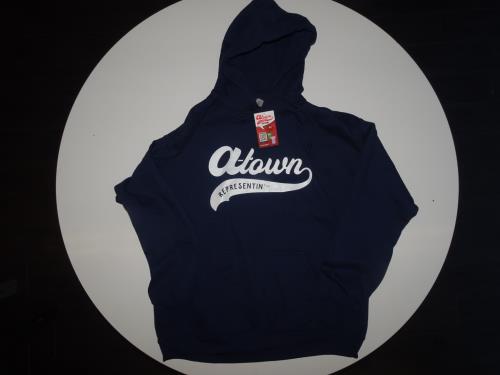 A-Town REPRESENTIN" "OG NAVY BLUE" GILDAN HEAVY BLEND PULLOVER HOODIE ( Size Small )